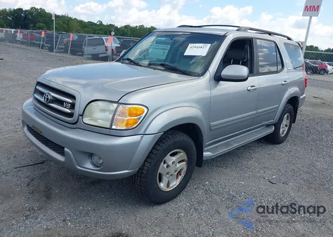 2002 Toyota Sequoia Limited V8 z USA, uszkodzony, nr VIN 5TDBT48A62S107770